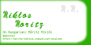miklos moritz business card